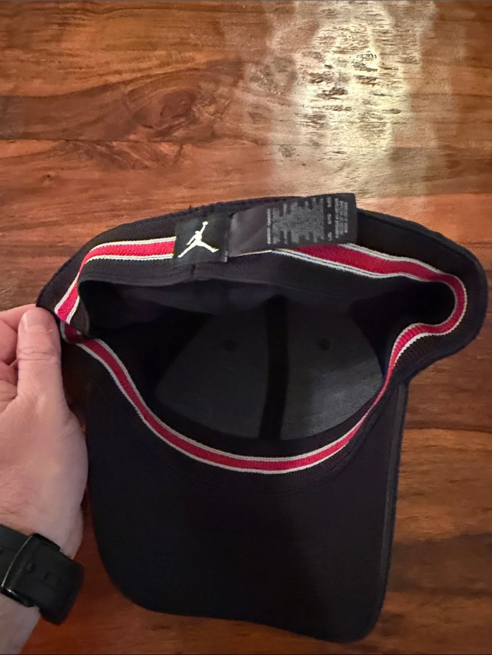 Jordan Black Baseball Cap with White Air Jordan Logo